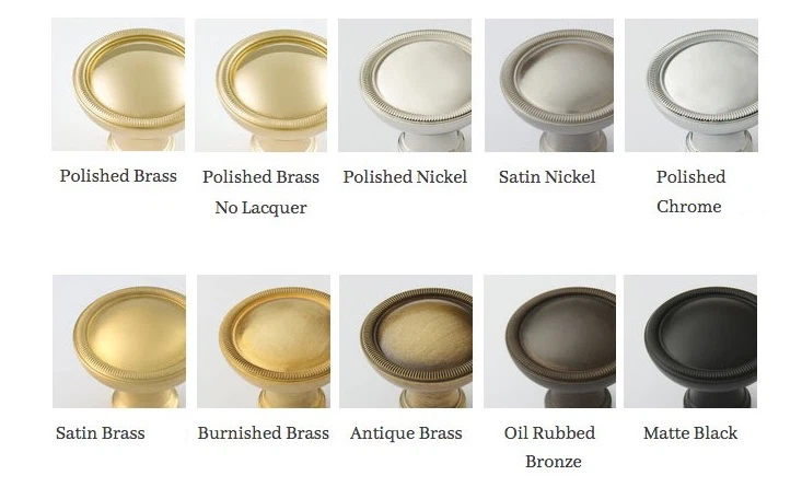 Popular finishes Popular finishes